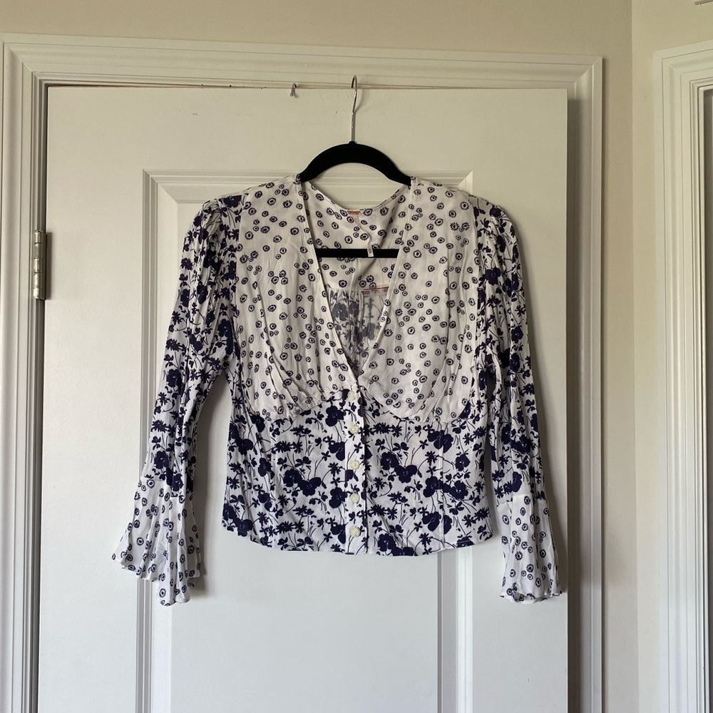NWOT Free People Lady Bohemian Blouse